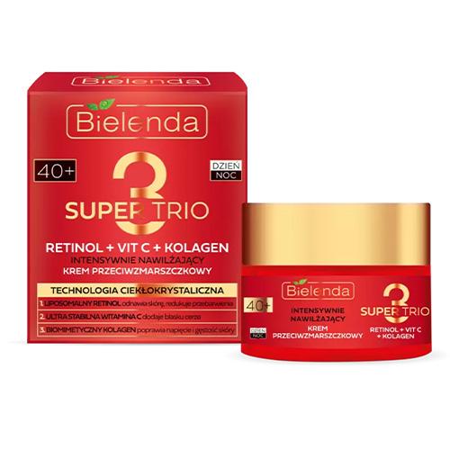 super trio retinol vit c collagen intensively moisturising anti-wrinkle face cream 40+