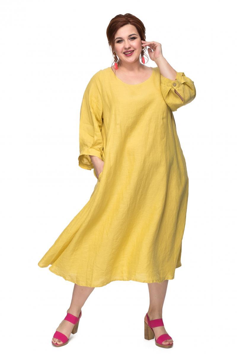 Валберис льняные платья. Платье лен большой размер. Льняные платья больших размеров. Желтое платье для полных женщин.