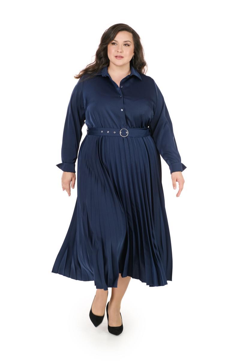 Артикул 23302 - платье с поясом большого размера